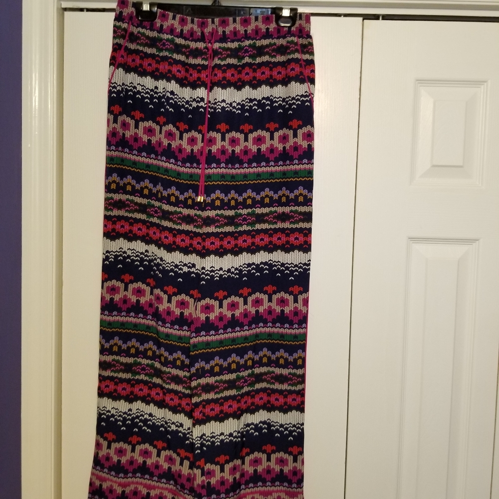 Trina Turk Silk Walker Lounge Pants NWT